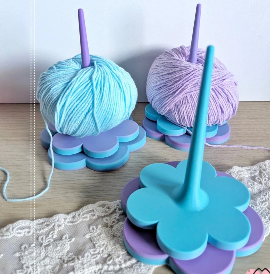 3D crochet blanc ou rose ou noir ou bleu - Photo 1/1