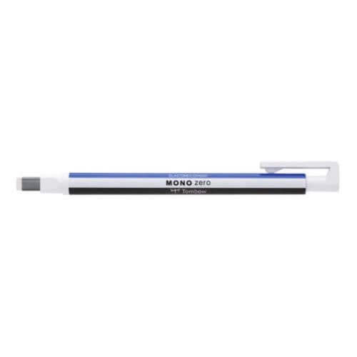 Tombow Mono Zero Classic Rectangular Tip White/Blue/Black Eraser - Picture 1 of 1