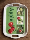 Medium Size Rectangular Multicoloured ‘Apple’ Serving Tray
