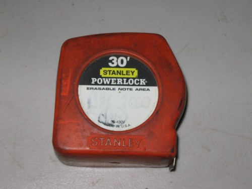 Stanley PowerLock 30' Foot Tape Misura Made in USA Usato Protezione Antigoccia - Foto 5 di 5