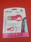 PNY 8GB USB Flash Drive Monkey Tail Attache Photos Videos Music New In Package 