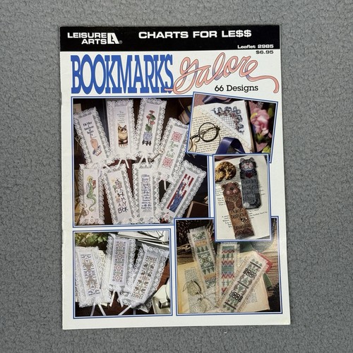 Leisure Arts Lesezeichen Galore Kreuzstich Faltblatt 2985 Vintage 66 Designs Tabelle