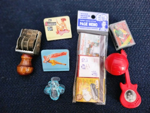 Assorted Vintage Stationery Novelty Sharpeners/ Rubber/ Stick Ons /Dater/ Clips - Picture 2 of 12