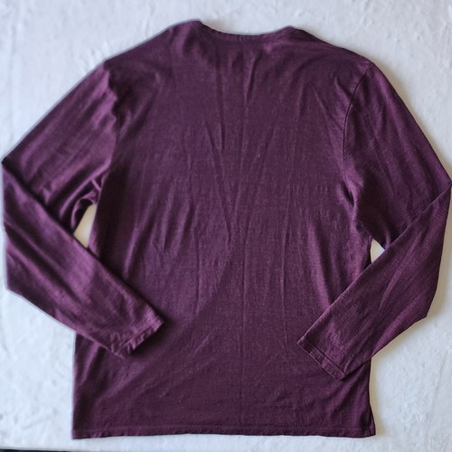 Cloudveil 100% Merino Wool Shirt Base Layer Mens XL Long Sleeve Lightweight Plum - Picture 11 of 12