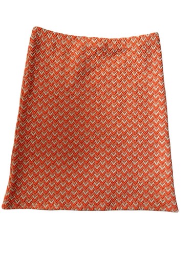 Kidpik Girl's Size XXL NWT Chevron Skirt Orange Stertchy Straight Pencil Style - Picture 3 of 4