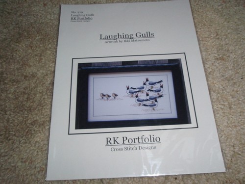 3 cross stitch charts IKKI MATSUMOTO FLAMINGO, ANHINGA BLUES, & LAUGHING GULLS - Picture 4 of 4