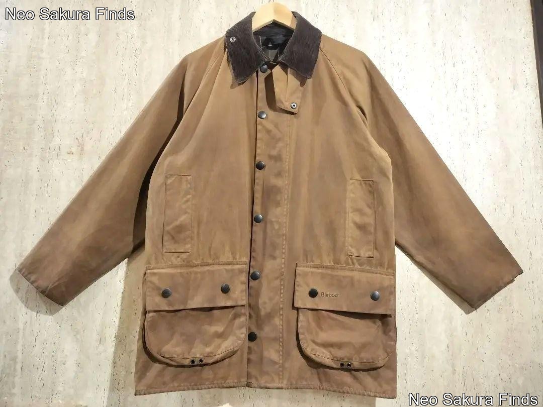 Barbour Moorland Jacket Blouson Coat Men Size C 38 Brown Bark 2000s image 2