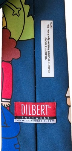 "Dilbert & Gang" Vintage Polyester Novelty Neck Tie - Picture 2 of 3