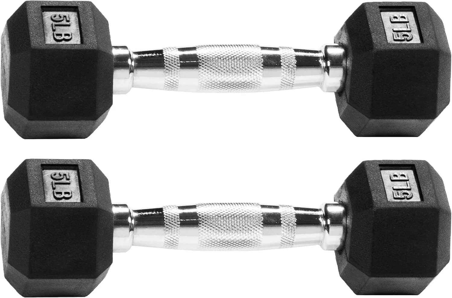 Rubber Encased Hex Weights Dumbbells Pair Exercise & Fitness Dumbbells Home Gym