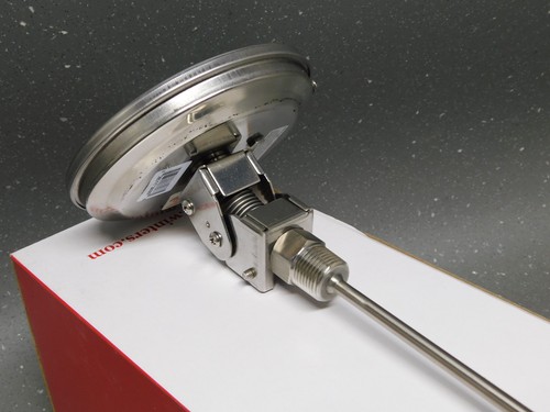 Winters TBM Series 5" Face 12" Adjustable Probe 200F Bi-Metal SS Thermometer - Picture 3 of 3
