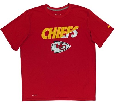 Kansas City Chiefs Shirt Mens XL Red NFL Football Nike Dri Fit Tee Athletic