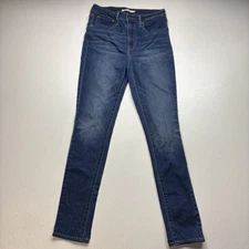 Levis 721 High Rise Skinny Jeans Womens 30 Blue Denim Stretch Slim Fit Pants