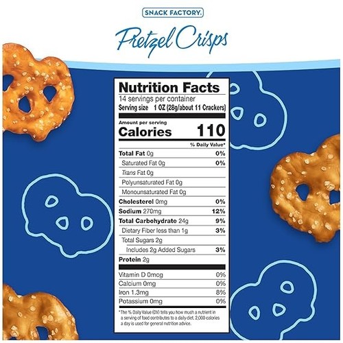 Snack Factory  Pretzel Crisps Party Size Original  14 Oz - Picture 4 of 6