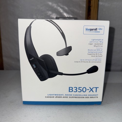 BlueParrott B350-XT Wireless Bluetooth Noise Cancelling Headset 24hr Lightweight