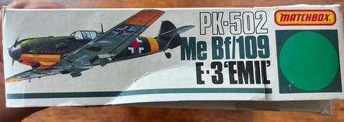 1/32 Matchbox Messerschmitt Bf/109E-3 VINTAGE WWII German Luftwaffe Fighter Kit - Picture 3 of 3