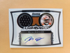 2006 Bowman Sterling - Relic Autographs Rudi Johnson #BS-RJ (AU, MEM)