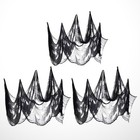  3 Pcs Black Gauze Fabric Halloween Party Decor Drape Tattered Cloth