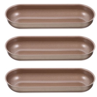3 Stücke Hot Dog Form Langes Brot Antihaft-Toastform Ofen Toast Backform