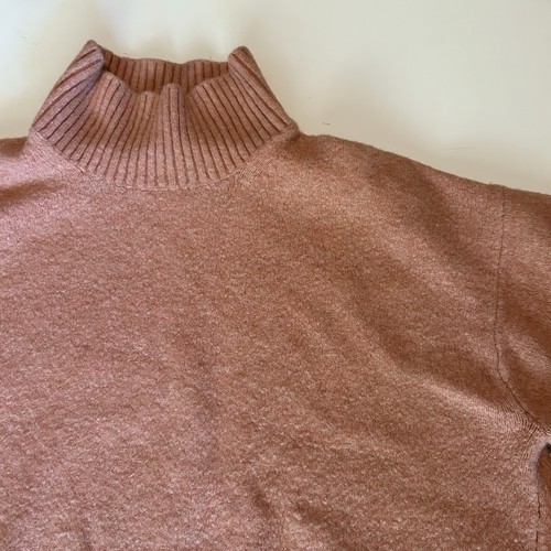 Pfirsich Orange UNIQLO High Neck Pullover Pulli Größe M - Bild 5 von 5