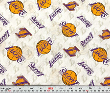 2019 NBA Los Angeles Lakers Camelot Fabrics Cotton FAT EIGHTH 9" x 21"
