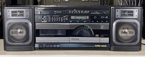 Vintage 1988 Sony CFD-444 AM/FM Cassette/CD Player Stereo Boom Box Japan WORKING