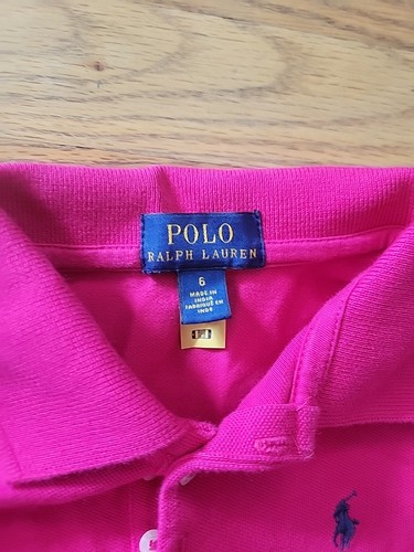 Ralph Lauren Polo Girls Size 6 Short Sleeve Pink Skater Style Dress Logo - Picture 2 of 6