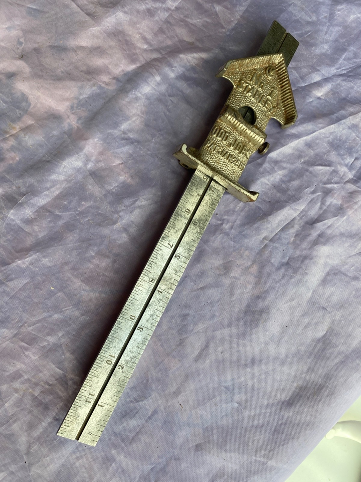 ANTIQUE STANLEY-ODD JOBS TYPE 1 WITH A STARRETT 12 INCH RULER - VERY ...