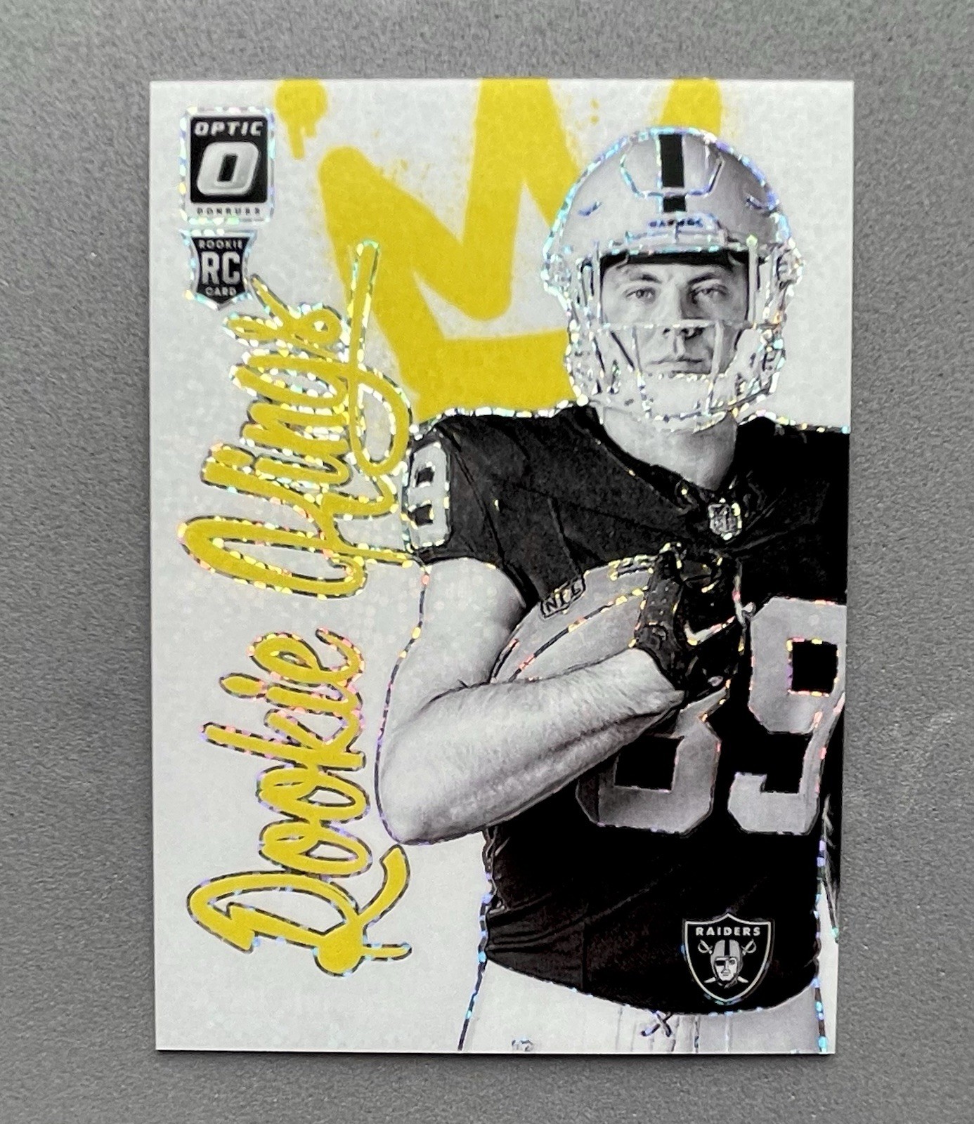 2024 Optic Brock Bowers Rookie Kings White Sparkle 1/1