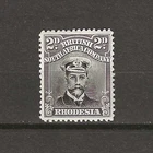 RHODESIA 1922/24 SG 291 2d Black & Grey Purple Die IIIB MINT