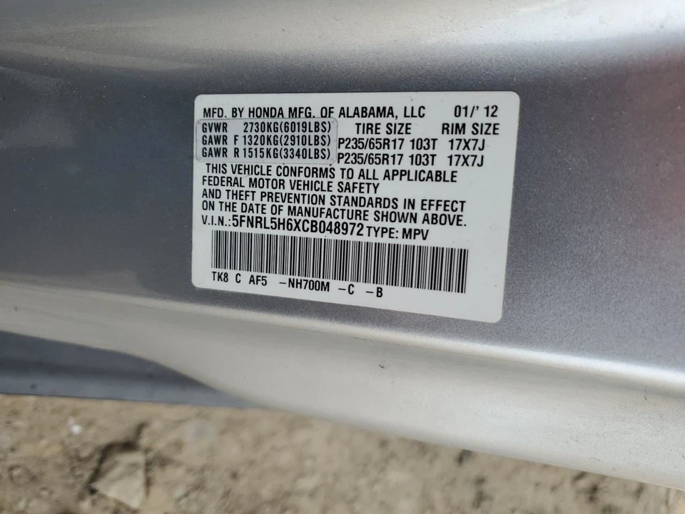 Motor soplador trasero compatible con 11-17 Odyssey 2736144 Foto 2 de 4