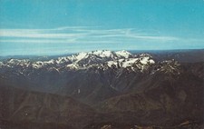 Mount Olympus~Olympic National Park~aerial from above Hurricane Ridge Lodge~WA
