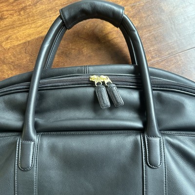 Coach x Lexus Foldover Black Leather Travel Garment Bag Tote