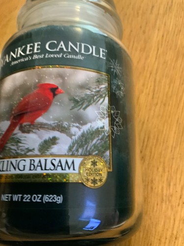 Yankee Candle Christmas "SPARKLING BALSAM" Cardinal ~ Large 22oz ~ White Label ~ NEU - Bild 2 von 6