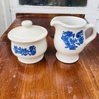Set of VINTAGE 1970s Pfaltzgraff Yorktowne Creamer & Covered Sugar 24Y & 7-22
