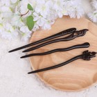 4PCS Retro Hair Sticks Hair Updo Natural Wood Headdress Antiquing