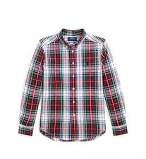 Polo Ralph Lauren Big Boys Plaid Brushed Cotton Oxford Shirt Size M (10/12)