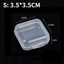 60/6PCS Mini Storage Box Transparent Plastic Jewelry Storage Box Container Porta