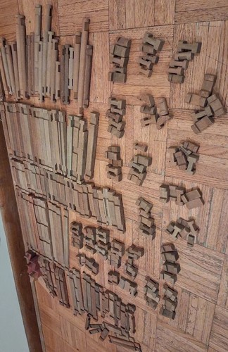 HUGE Rare Lot of 230+ Vintage American Logs HALSAM wood building square blocks - Picture 2 of 16