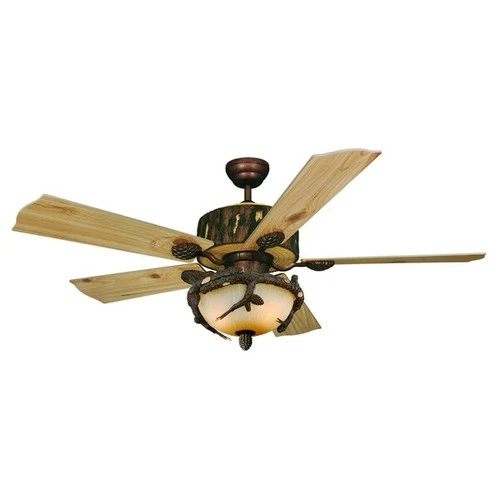 VAXCEL FN52265WP Log Cabin 52" Ceiling Fan Patina - Picture 2 of 7