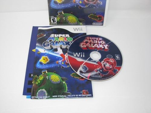 Super Mario Galaxy Nintendo Wii 2007 Complete, Original Case & Manual Tested - Picture 2 of 3