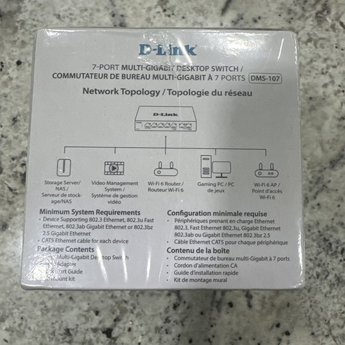 D-Link 7-Port 2.5GB Unmanaged Gaming Switch with 2 x 2.5G 5 x 10/100/1000 NEW - Picture 2 of 4