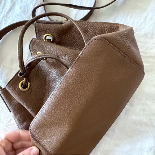 J. Crew hellbraune Leder Quaste Bucket Bag - Bild 4 von 13