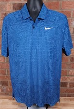 Nike Golf Dri-Fit ADV Tech Shirt Short Sleeve Polo Blue FD5731-402 Mens Large