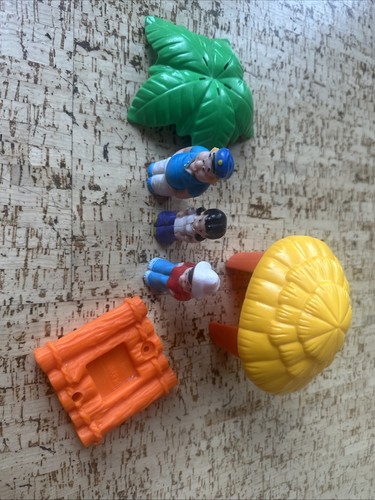 Playskool Gilligan's Island Floating Island Spielset Figuren 1977. Badespielzeug