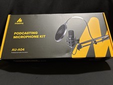 Maono AU-A04 USB Podcast Microphone Kit New Open Box Complete Boom Arm