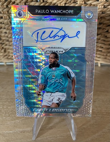 Paulo Wanchope Panini Prizm EPL 2019-20 Silver Prizm #/100 Auto Manchester City