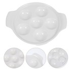  4 Pcs Escargot Plate Oven to Table Serving Dishes Ceramic Oyster
