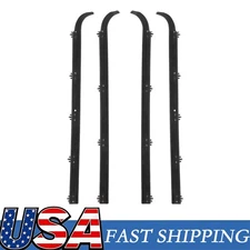 Inner & Outer Door Window Sweep Felts Seals Weatherstrip 4pcs Set for Ford NEW