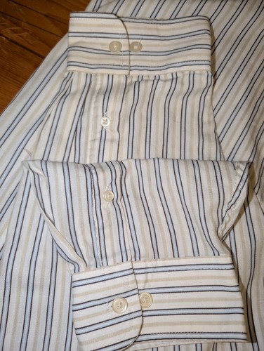 Arrow Men's Wrinkle-Free Striped Dress Shirt, Size XXL 18/18.5 BIN D 4 - Picture 15 of 15