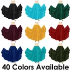100% Cotton 25 Yard 3 Tiered Gypsy Skirt Belly Dance Flamenco Soft Jupe Tribal